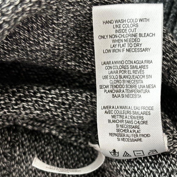 Calvin Klein Side Button Cowl Neck Sweater - Gray XS - Picture 9 of 10